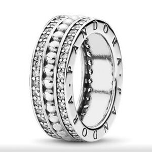 Pandora  beautiful forever silver ring. Size 9